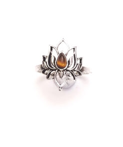 Anel Lotus Olho de Tigre