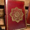 Caderno Bordeaux Mandala Dourada